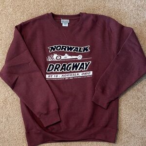 Norwalk Dragway Maroon Crewneck Sweater
